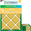 Filterbuy 13x20x1 Air Filter MERV 11 (MPR 1200) Allergen Defense Replacement (4-Pack), Electrostatic Pleated HVAC AC Furnace Filters, Made in USA (Actual Size: 12.88 x 19.88 x 0.75)