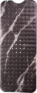 ENKOSI Bath Mat – Large 40 x 16 Inch Non-Slip Bathtub Mat with Secure Anti-Slip Suction Cups & Drain Holes – Extra Long Bathroom Shower Mat for Tub with Black Marble Design (Black Marble 40x16)