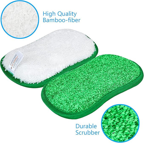 10 Pack Kitchen Dish Sponges Scrubber Non-Scratch Multi-Purpose Dishcloths, Sponge Along with Heavy Duty Scouring Power - Effortless Cleaning of Dishes, Pots and Pans