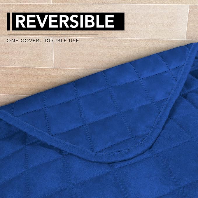 Easy-Going Sectional Couch Covers for Dogs L Shape Sofa Cover Reversible Sofa Slipcover Chaise Lounge Cover Furniture Protector Cover for Pets Dog Cat (42 x 68 inches, Classic Blue/Classic Blue)