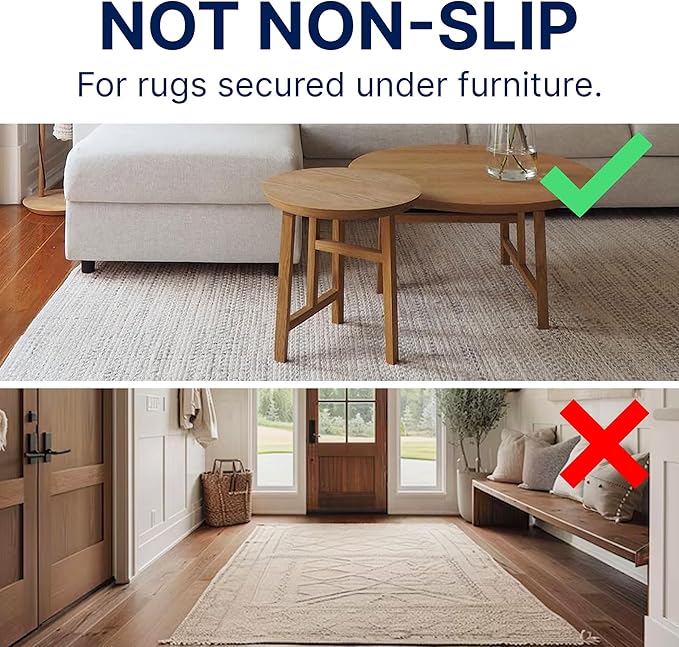 RUGPADUSA - Eco-Plush - 11' Square - 1/4" Thick - 100% Felt - Premium Cushioned Rug Pad - Available in 3 Thicknesses, Many Custom Sizes