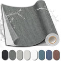 Fabric Repair Patch, 17X158 Inch Fabric Large Repair Tape, Self-Adhesive Patches for Furniture, Sofa, Car Interior, Shoes, Hand Bag, Clothing (Dark Grey, 17X158 Inch)