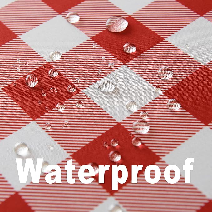Classic Gingham Buffalo Tablecloth Fabric - Oblong 58x144 Inch Water Proof Checkered Table Cloth for Indoor Outdoor - Table Cover for Birthday, Picnics, BBQs, and Parties