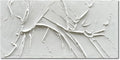 NANKAI Hand-Painted Thick Texture White Minimalist Oil Painting 30x60 Inch Large Contemporary Art Oil Painting, Home, Office Wall Decoration Art