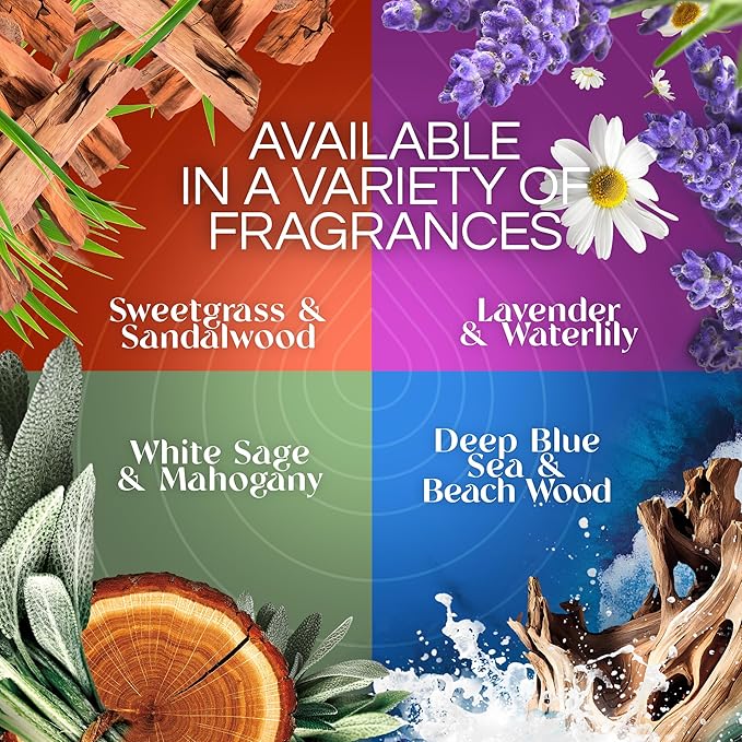 Air Wick Plug In Scented Oil Refills, Blue Sea + Beachwood, Air Fresheners for Home Long Lasting, Room Fresheners,Air Freshener Plug In, Essential Oils, House Essentials for Small + Large Spaces, 5 ct