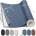 Fabric Repair Patch, 17X158 Inch Fabric Large Repair Tape, Self-Adhesive Patches for Furniture, Sofa, Car Interior, Shoes, Hand Bag, Clothing (Dark Blue, 17X158 Inch)